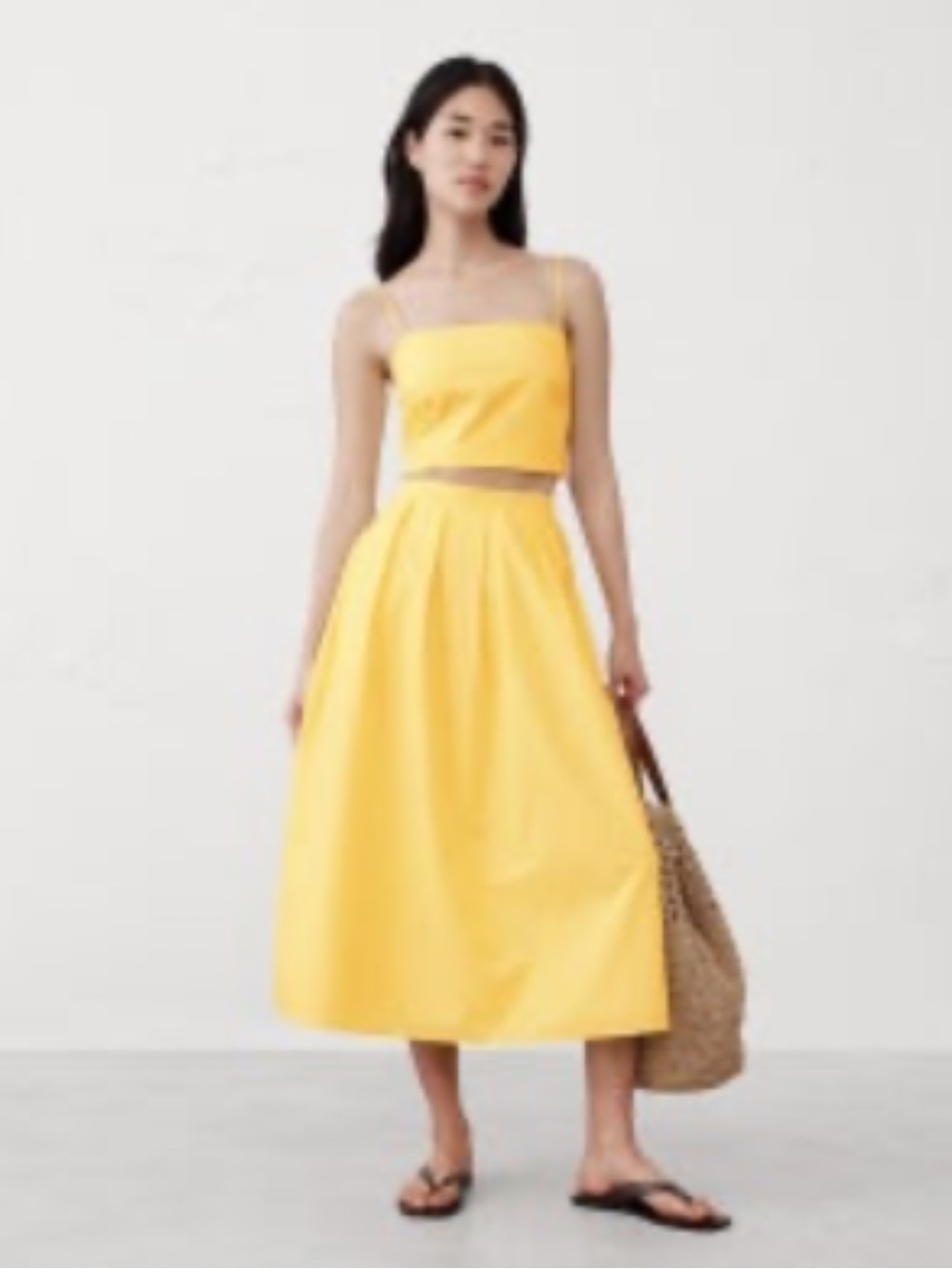 Midi skirt and cropped top set